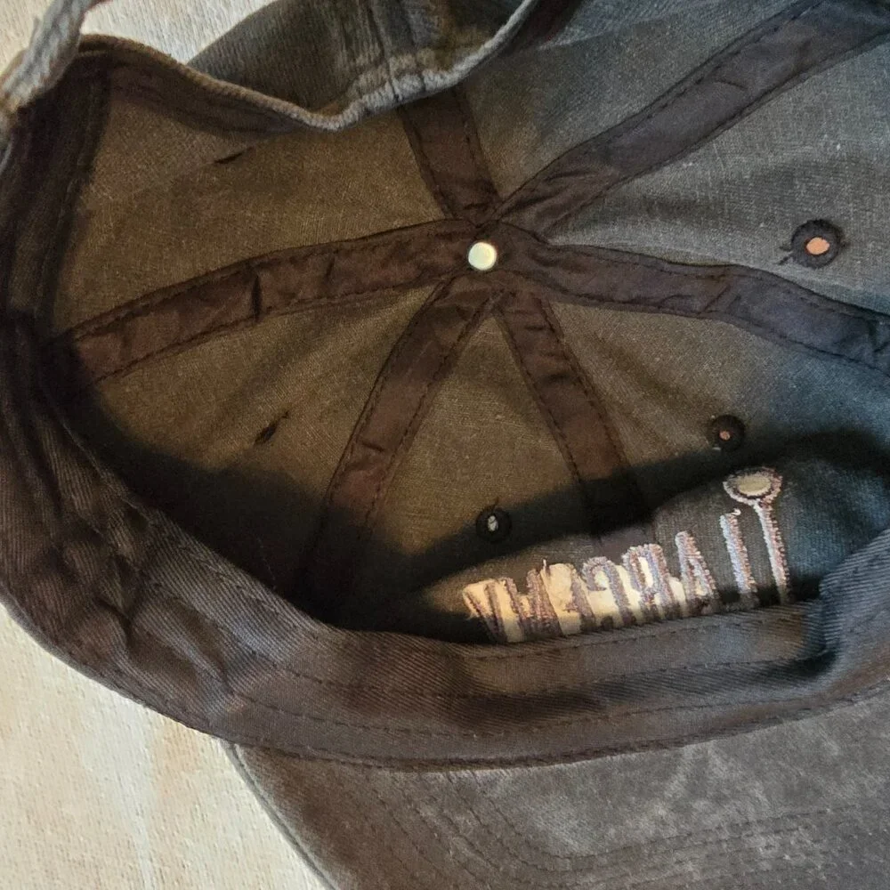 Larceny Bourbon Whisky Whisky Black Ball Cap NEW Distressed. Adjustable Ad Adver